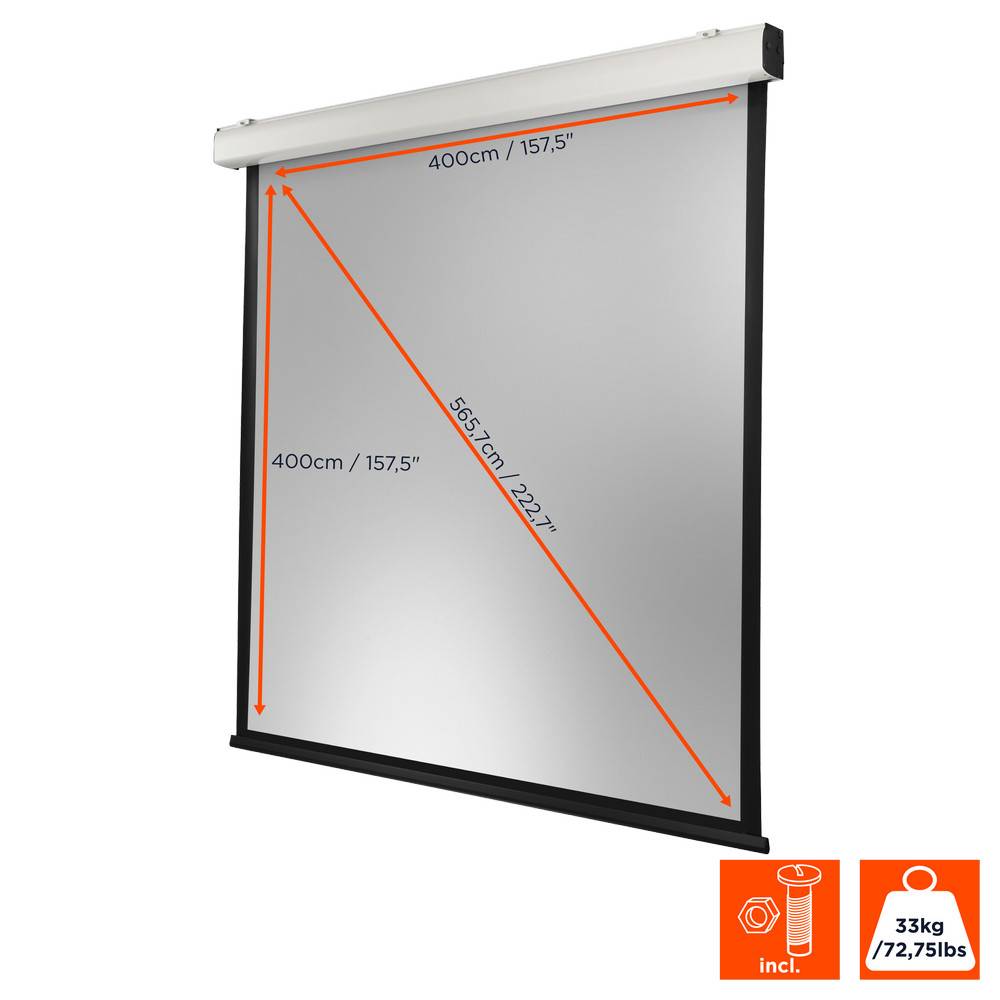 celexon Leinwand Motor Expert XL 400 x 400 cm-1