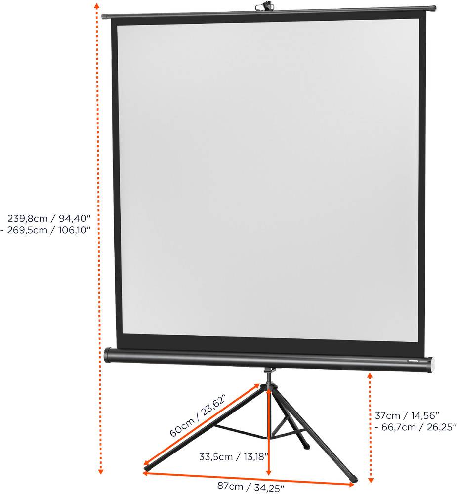 celexon Stativleinwand Economy 184 x 184 cm-4
