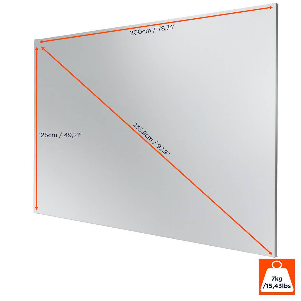 celexon Rahmenleinwand Expert PureWhite 200 x 125 cm-1