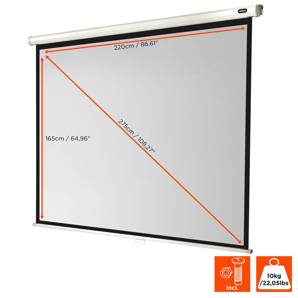 celexon Leinwand Rollo Economy 220 x 165 cm - 108"-1