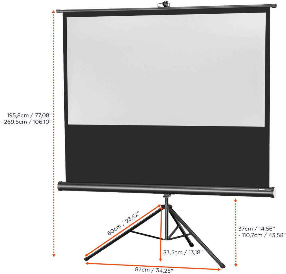 celexon Stativleinwand Economy 184 x 104 cm-3