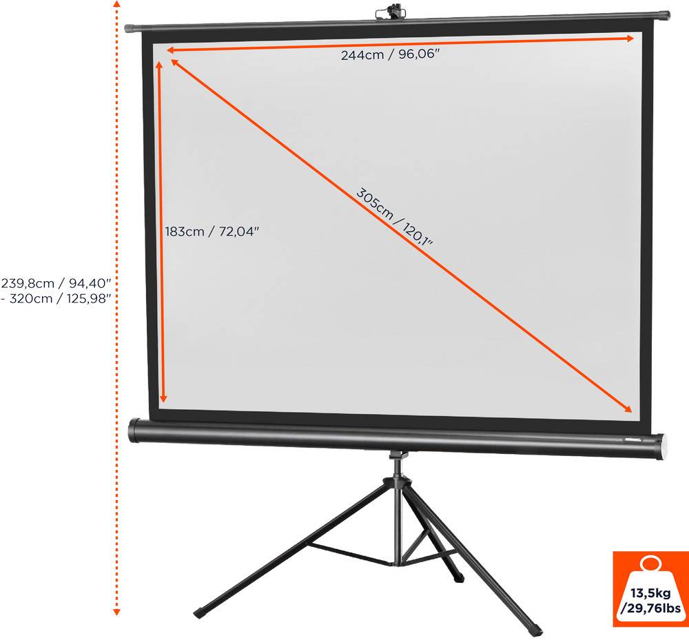 celexon Stativleinwand Economy 244 x 183 cm-2