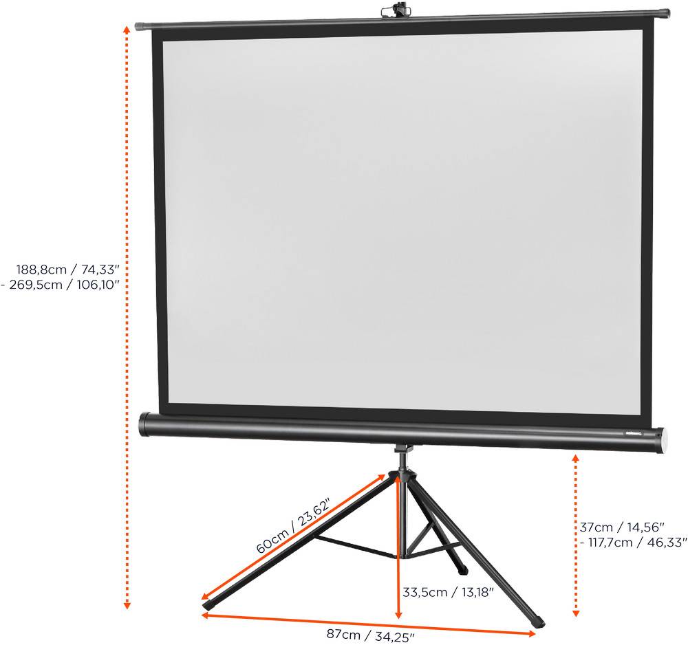 celexon Stativleinwand Economy 176 x 132 cm-4