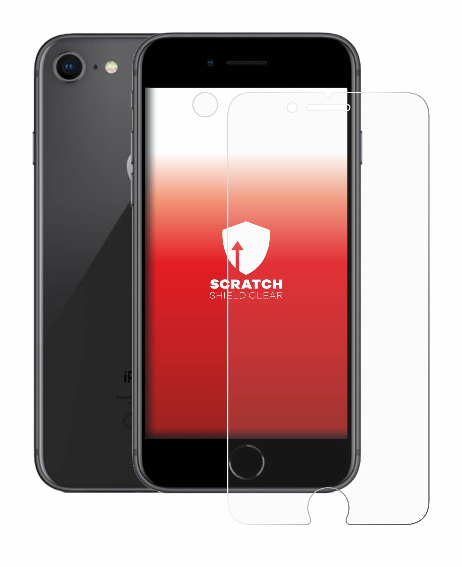 upscreen Schutzfolie für Apple iPhone 8 (Display+Kamera) Kratzschutz Anti-Fingerprint Klar-1