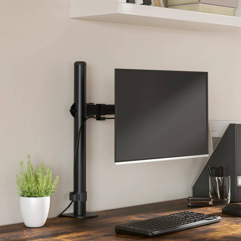 vidaXL Monitorhalterung Schwarz Stahl VESA 75/100 mm-1
