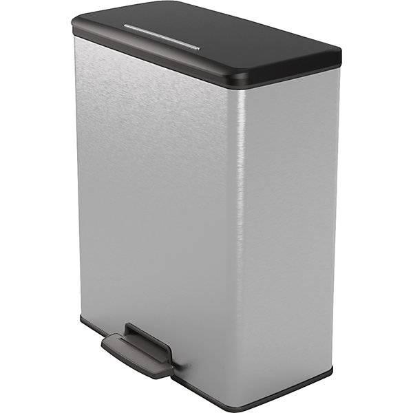 Tretmülleimer Slim Volumen 65 l HxBxT 622 x 300 x 496 mm silber. Vepa Bins Groothandel B.V. 77288049