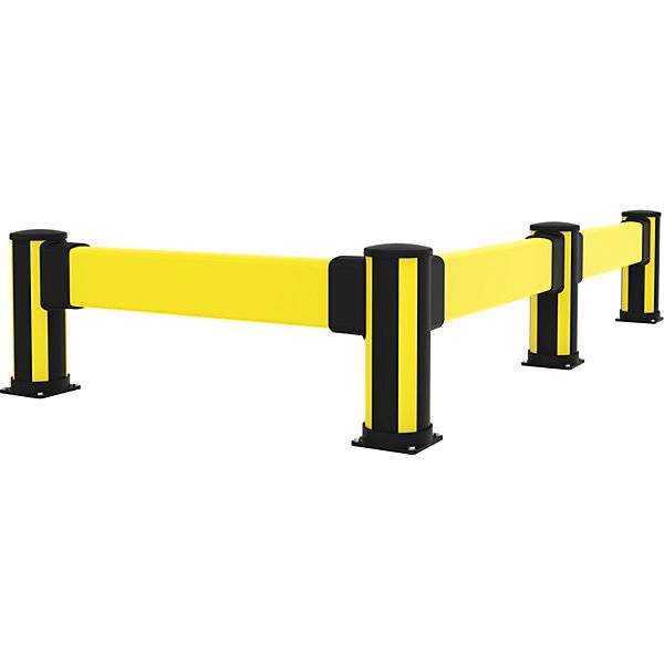 Rammschutz-Mittelpoller X-Protect Höhe 610 mm zwei Anschlüsse gegenüberliegend. Axelent GmbH 77213949-1