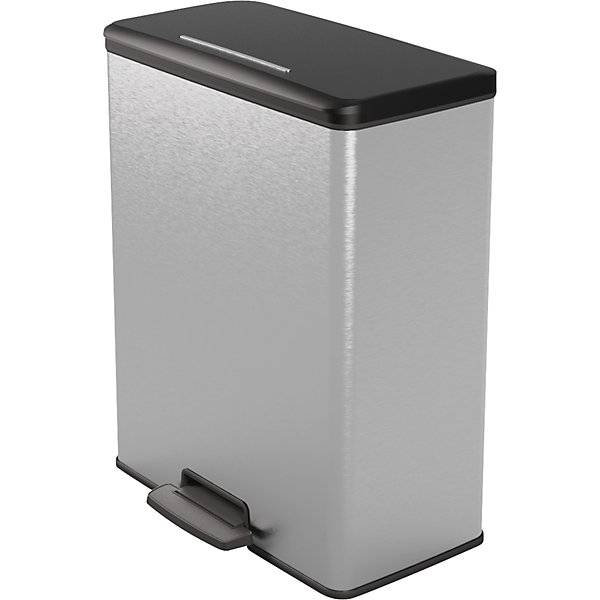 Tretmülleimer Slim Volumen 2 x 26 l HxBxT 622 x 300 x 496 mm silber. Vepa Bins Groothandel B.V. 77287849