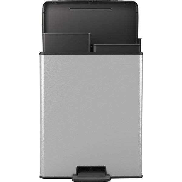 Tretmülleimer Slim Volumen 2 x 26 l HxBxT 622 x 300 x 496 mm silber. Vepa Bins Groothandel B.V. 77287849-2