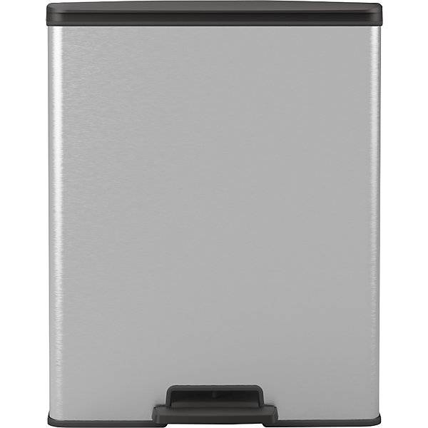 Tretmülleimer Slim Volumen 2 x 26 l HxBxT 622 x 300 x 496 mm silber. Vepa Bins Groothandel B.V. 77287849-3