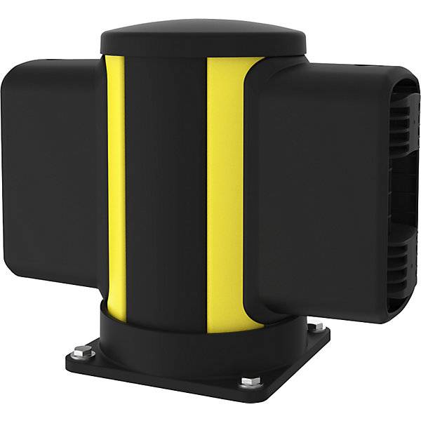 Rammschutz-Mittelpoller X-Protect Höhe 350 mm zwei Anschlüsse gegenüberliegend. Axelent GmbH 77213849