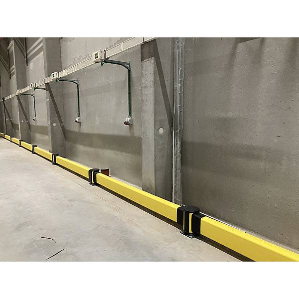 Rammschutz-Mittelpoller X-Protect Höhe 350 mm zwei Anschlüsse gegenüberliegend. Axelent GmbH 77213849-1