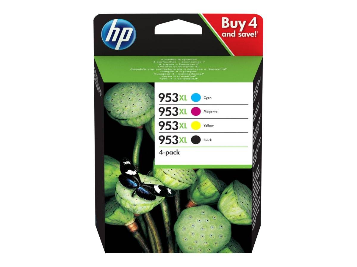 HP 953XL - 4er-Pack - Hohe Ergiebigkeit - Schwarz, Gelb, Cyan, Magenta-1