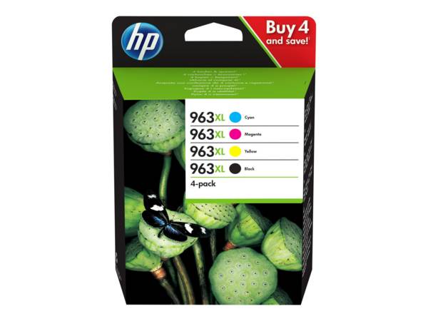 HP 963XL - 4er-Pack - Hohe Ergiebigkeit - Schwarz, Gelb, Cyan, Magenta