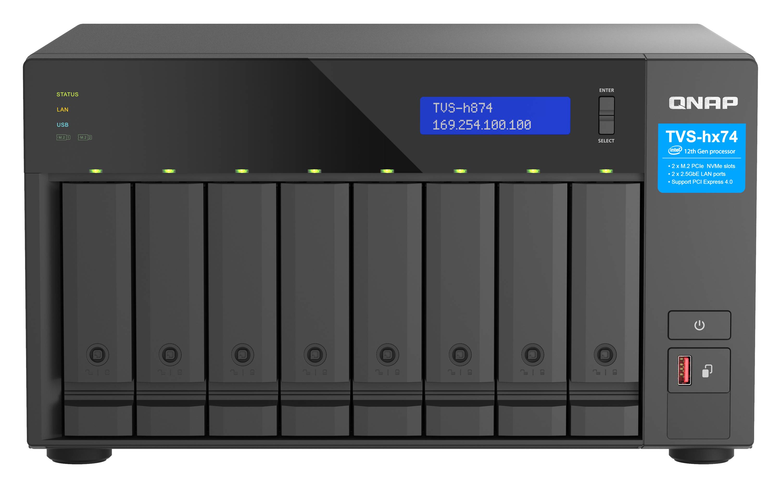 QNAP Systems QNAP NAS TVS-h874-i7-32G 8-Bay TVS-H874-I7-32G-1