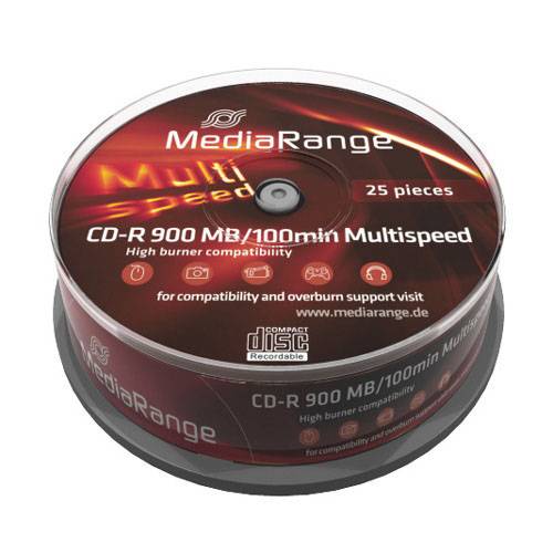 MediaRange - 25 x CD-R - 900 MB (100 Min.) 48x-1