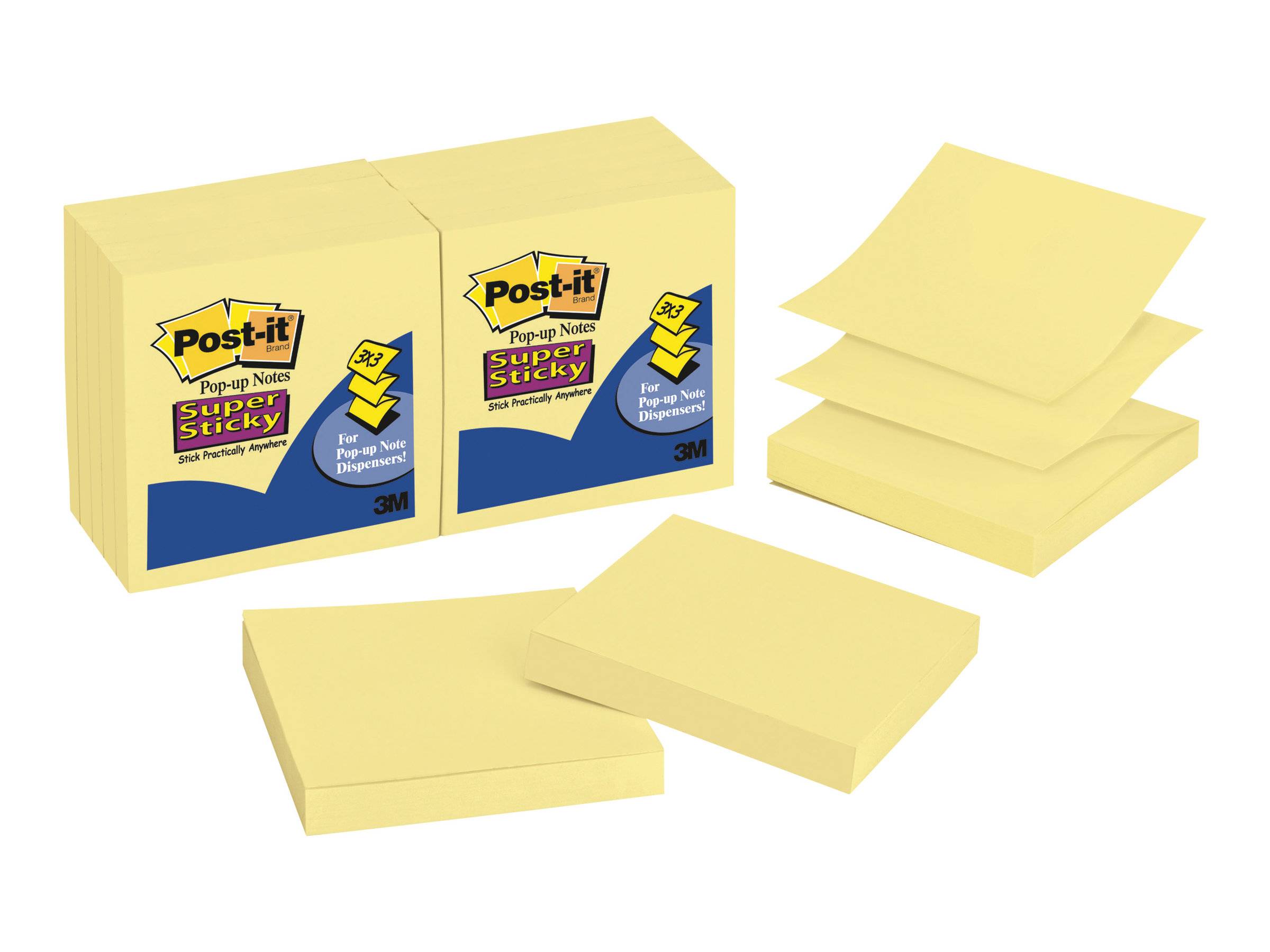3M - Post-it Super Sticky R330-12SSCY - Notizen - 76 x 76 mm - 1080 Blatt (12 x 90)-1