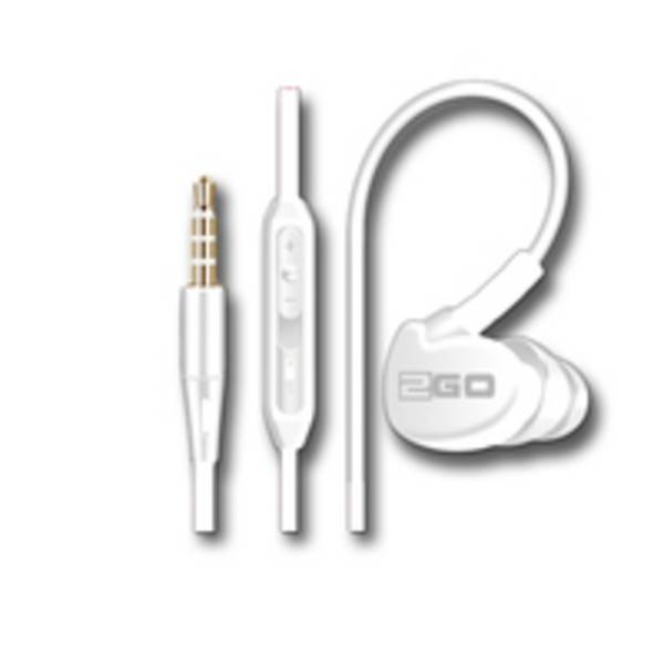 2GO In-Ear Sport-Headset Active 1 Kabelgebunden, weiss