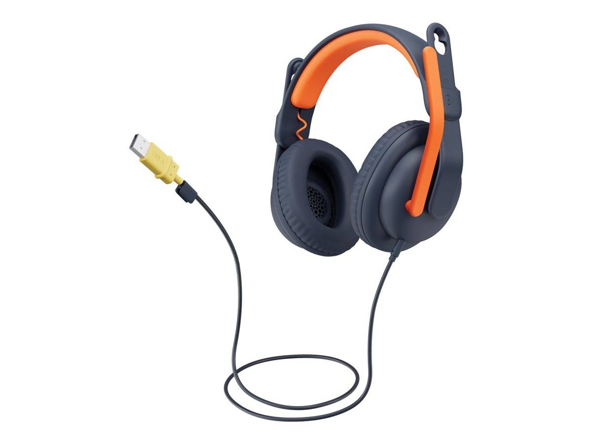 Logitech Zone Learn On-Ear Wired Headset for Learners, USB-A-3