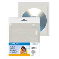 HERMA - CD/DVD-Hülle - Kapazität: 1 CD/DVD - durchsichtig (Packung mit 10)-1