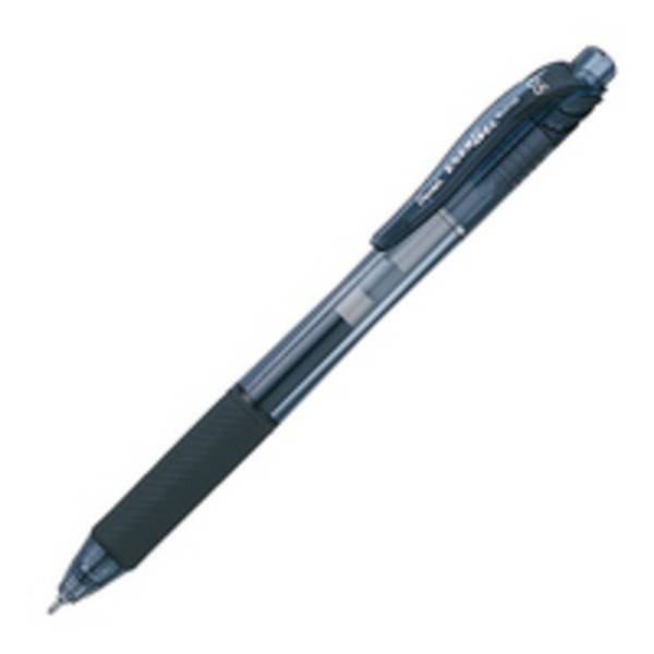 Pentel EnerGel-X, Ausziehbarer Gelschreiber, Schwarz, Schwarz, Kunststoff, Rund, Beidhändig