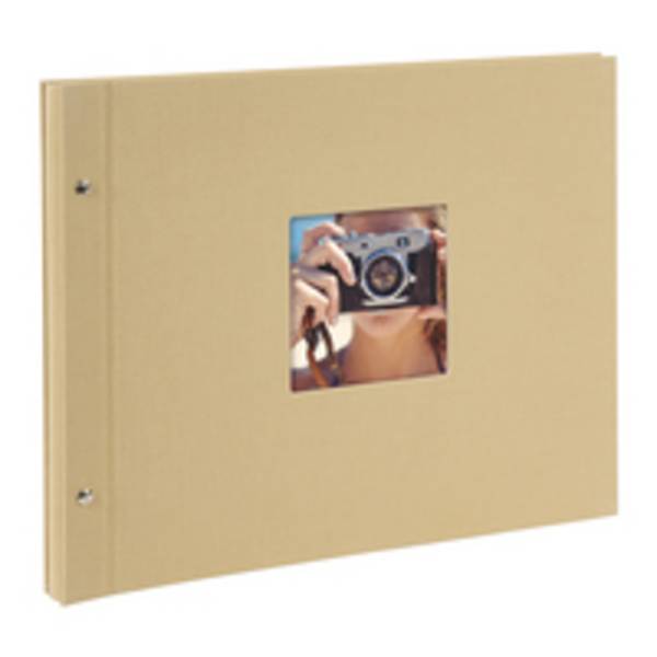 Goldbuch 28606, Beige, 40 Blätter, 10x15, Perfekte Verbindung, Leinen, Weiß