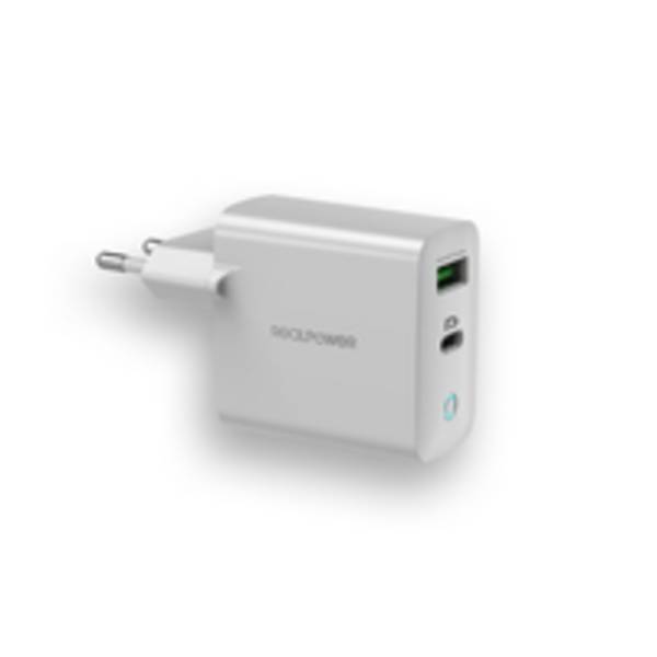RealPower 352262 - Indoor - AC - 20 V - Weiß - 65 Watt GaN Wandladegerät mit USB