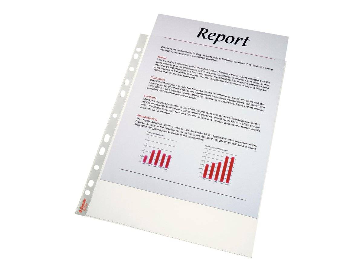 ESSELTE LEITZ - Esselte - Schutzhülle - für A4 (210 x 297 mm) - Kapazität: 30 Blätter (Packung mit 100)-2