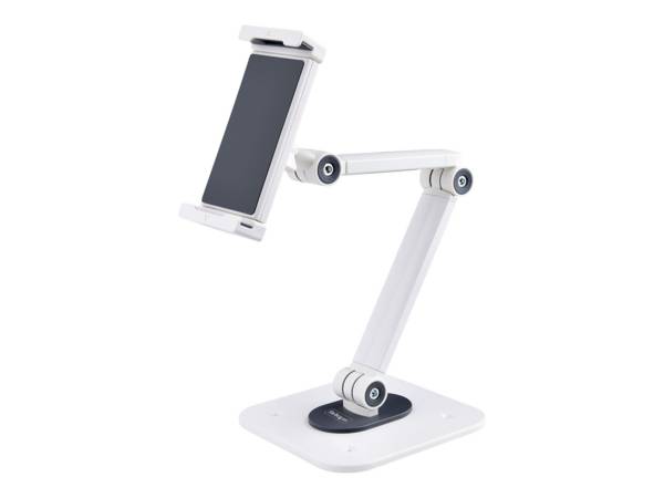StarTech.com Adjustable Tablet Stand for Desk, Desk/Wall Mountable, Supports Up to 2.2lb, Universal Tablet Stand Holder