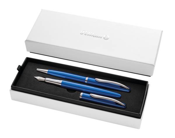 Pelikan Jazz Noble Elegance, Blau, Silber, 2 Stück(e), Kugelschreiber + Füllfederhalter