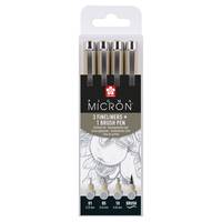 Sakura Pigma Micron, Hellgrau, Fein, Kunststoff, Rund, Tinte auf Wasserbasis, 0,6 mm-0