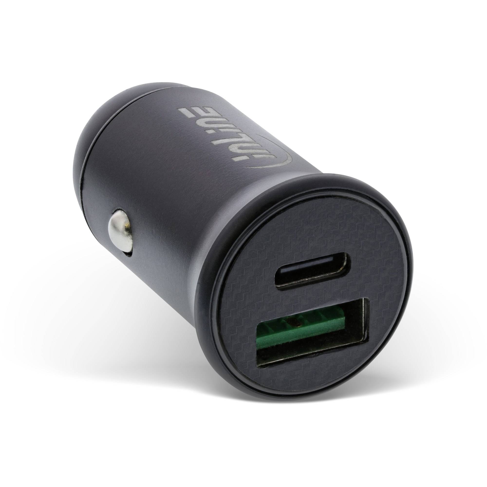 InLine® USB KFZ Stromadapter PD, 12/24V USB-A + USB-C, max. 60W, schwarz-0