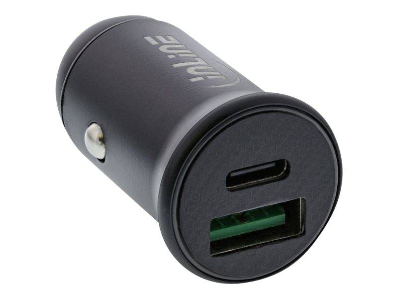 InLine® USB KFZ Stromadapter PD, 12/24V USB-A + USB-C, max. 60W, schwarz-4