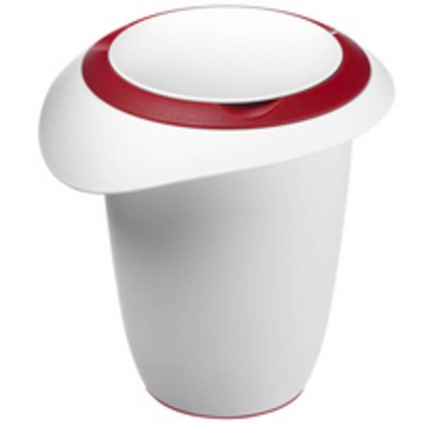 Westmark Quirltopf mit zweigeteiltem Deckel, 1 l, rot, Eins/Eine(r), Rot, Weiß, 1 l, Kunststoff, 17 cm, 158 mm