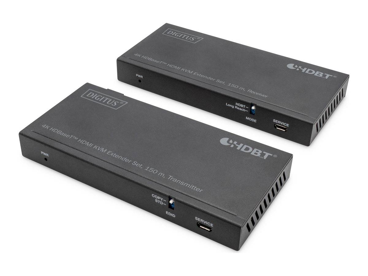 DIGITUS - 4K HDBaseT HDMI KVM Extender Set, 150 m-1