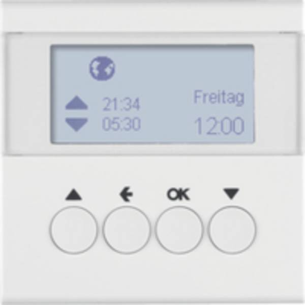 Berker 85741189, Jalousiesteuerung, Weiß, Metall, Kunststoff, Tasten, 12 V, 24 h