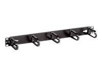 Equip - Kabelführungsplatte für Schaltschrank - Schwarz, RAL 9005 - 1U - 48.3 cm (19"")-0