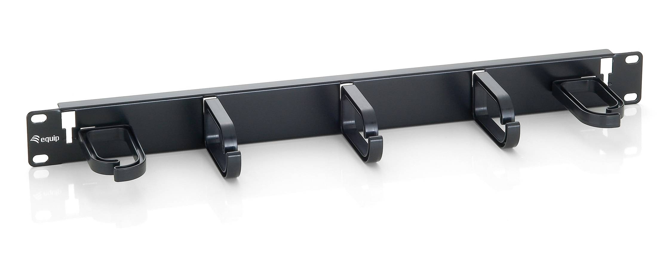 Equip - Kabelführungsplatte für Schaltschrank - Schwarz, RAL 9005 - 1U - 48.3 cm (19"")-1