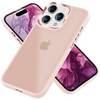 Hybrid Hülle für iPhone 15 Pro Frosted Case Schutz Rand Handy Tasche Handyhülle Rosa