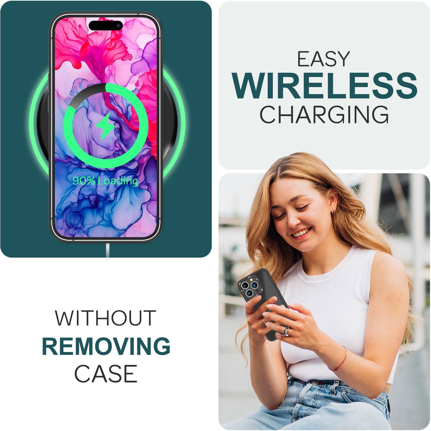 Hybrid Hülle für iPhone 15 Pro Frosted Case Schutz Rand Handy Tasche Handyhülle Schwarz-4