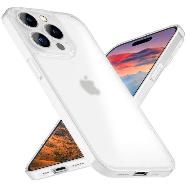 Ultra Dünne 0,3mm Hülle für iPhone 15 Pro Matt Slim Case Handyhülle Schutzhülle Weiß