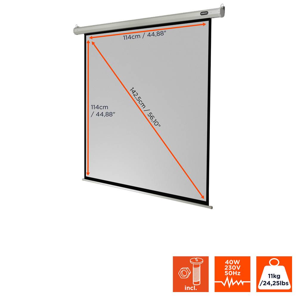celexon Leinwand Motor Economy 120 x 120 cm - 67"-1