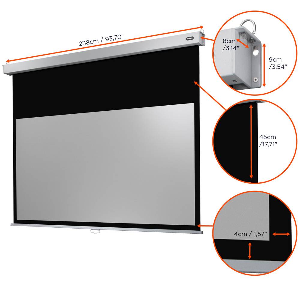 celexon Leinwand Rollo Professional Plus 220 x 124 cm - 99"-2