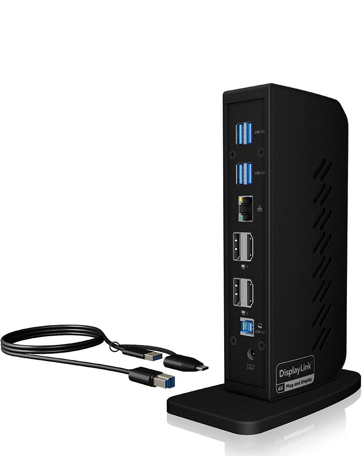 IB-DK2252AC, USB 3.2 Gen 1 Notebook DockingStation, USB 3.2 Gen 1 auf: 6x USB 3.2 Gen 1+2x DP™, 2x HDMI®+1x GigabitLAN-0