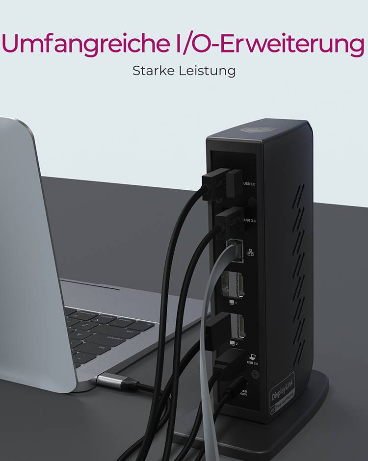 IB-DK2252AC, USB 3.2 Gen 1 Notebook DockingStation, USB 3.2 Gen 1 auf: 6x USB 3.2 Gen 1+2x DP™, 2x HDMI®+1x GigabitLAN-3