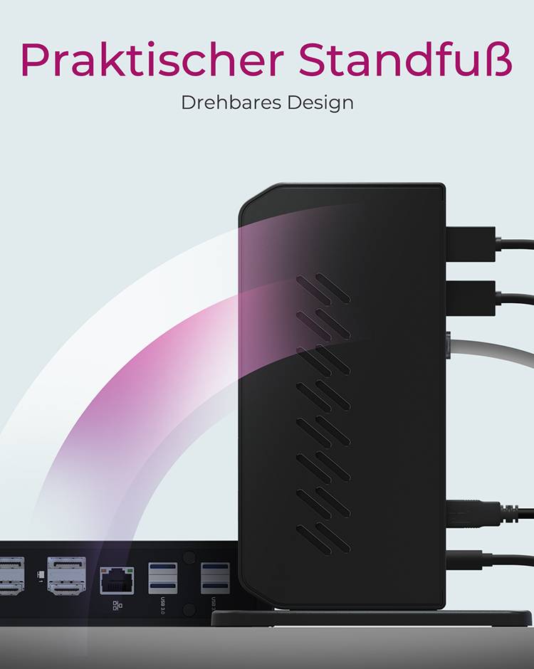 IB-DK2252AC, USB 3.2 Gen 1 Notebook DockingStation, USB 3.2 Gen 1 auf: 6x USB 3.2 Gen 1+2x DP™, 2x HDMI®+1x GigabitLAN-4