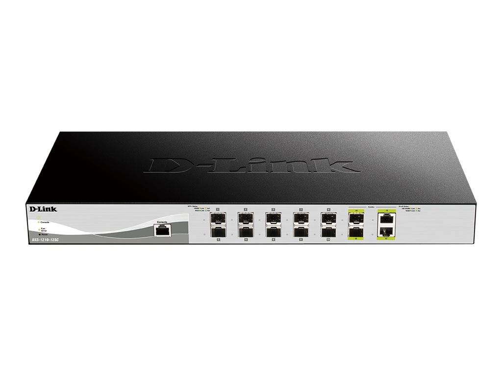 D-Link DXS 1210-12SC - Switch - Smart - 10 x 10 Gigabit SFP+ + 2 x combo 10 Gigabit SFP+/RJ-45-2