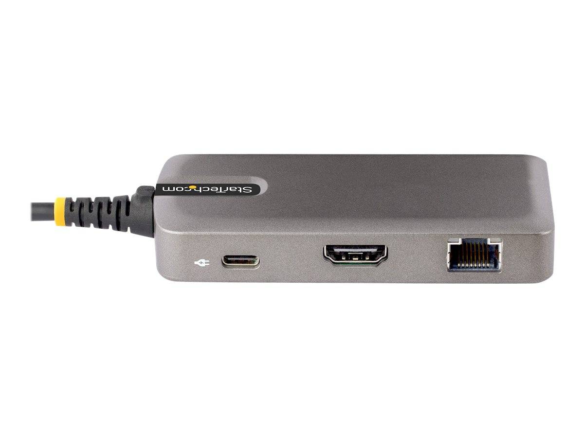 StarTech.com USB-C Multiport Adapter, 4K 60Hz HDMI w/HDR, 2-Port 5Gbps USB 3.0 Hub, 100W Power Delivery Pass-Through, Gb-1