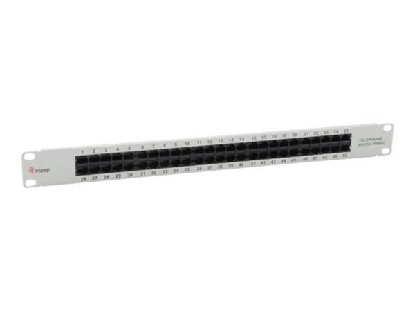 equip Pro ISDN - Patch Panel - CAT 3 - RJ-45 X 50 - Hellgrau - 1U - 48.3 cm (19"")