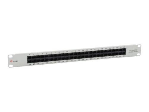 equip Pro ISDN - Patch Panel - CAT 3 - RJ-45 X 50 - Hellgrau - 1U - 48.3 cm (19"")
